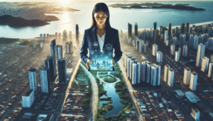 Comparação visual entre Balneário Camboriú e Camboriú com foco em administração de condomínios regional.