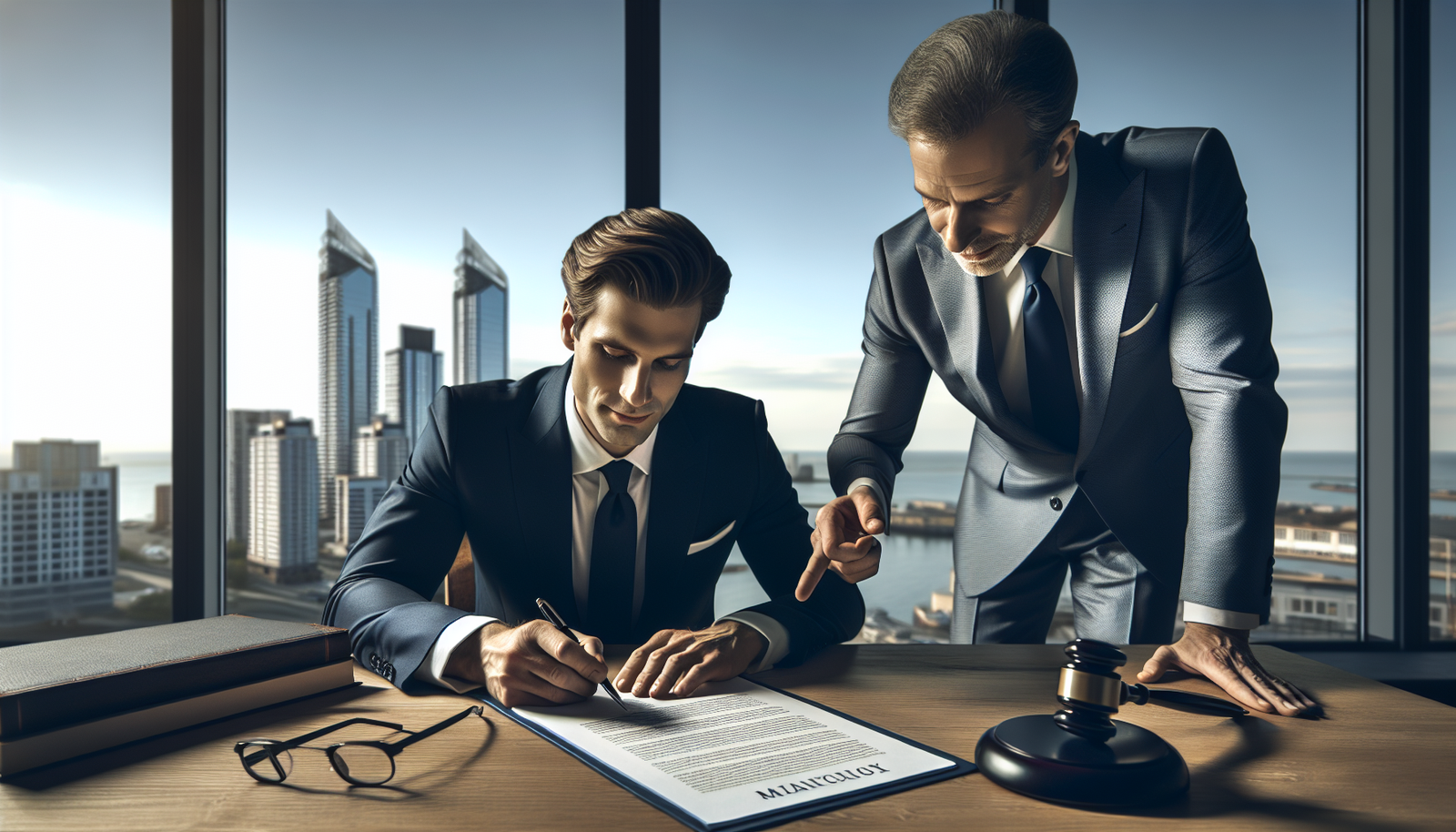 Síndico recebendo assessoria jurídica para proteção contra responsabilidade civil e criminal em Balneário Camboriú.